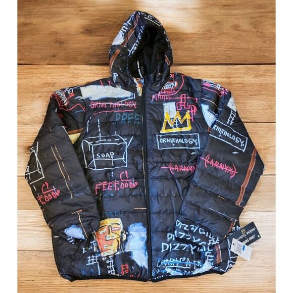 Jean-Michel Basquiat x Members only Alchemy Puffy Jacket Mens Sz XXL Hooded Coat - Picture 3 of 16